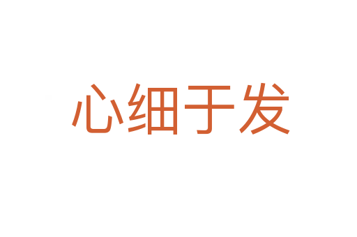 心细于发