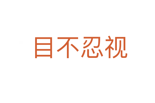 目不忍视