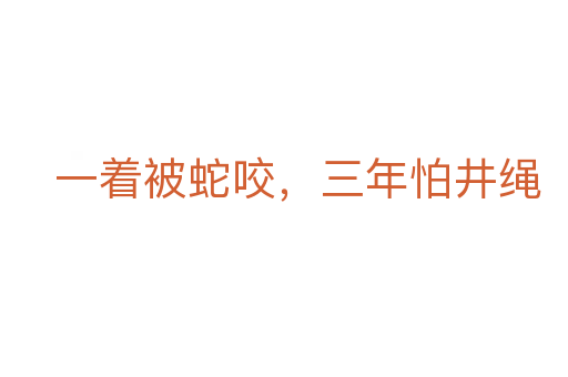 一着被蛇咬，三年怕井绳
