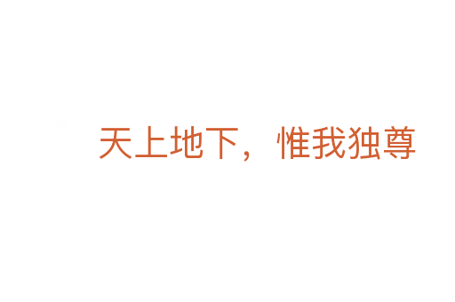 天上地下，惟我独尊