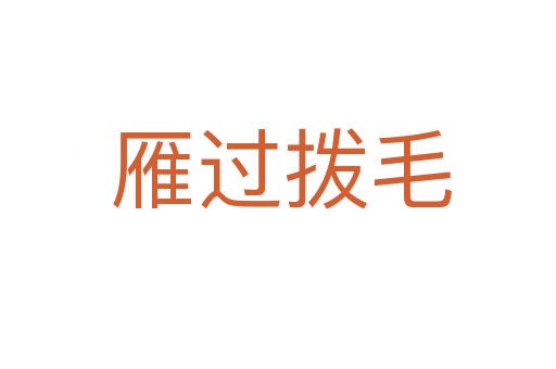 雁过拨毛