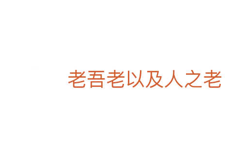 老吾老以及人之老