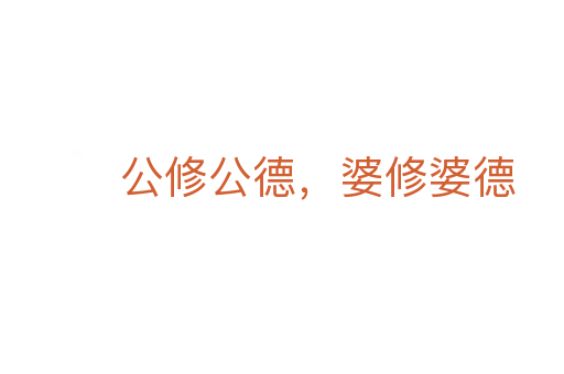 公修公德，婆修婆德