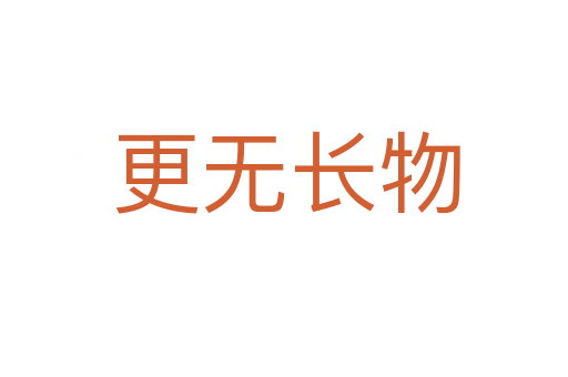 更无长物