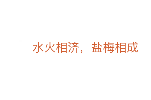水火相济，盐梅相成