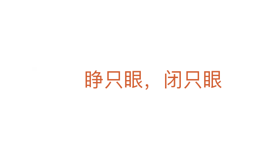 睁只眼，闭只眼