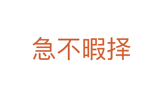 急不暇择