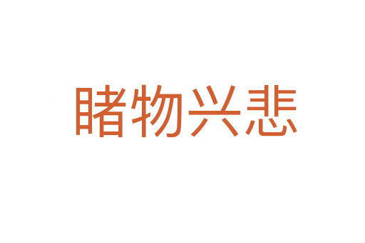 睹物兴悲