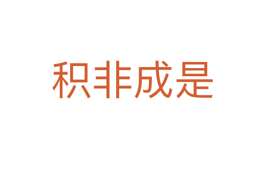 积非成是