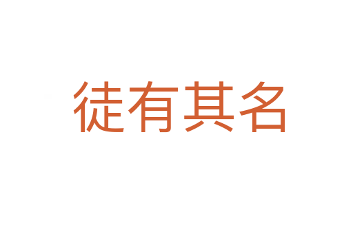 徒有其名