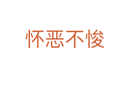 怀恶不悛