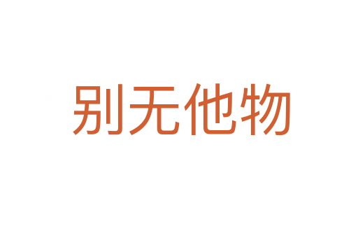 别无他物