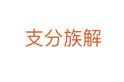 支分族解