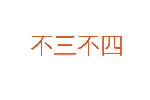 不三不四