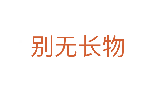 别无长物