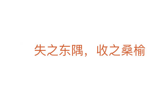 失之东隅,收之桑榆