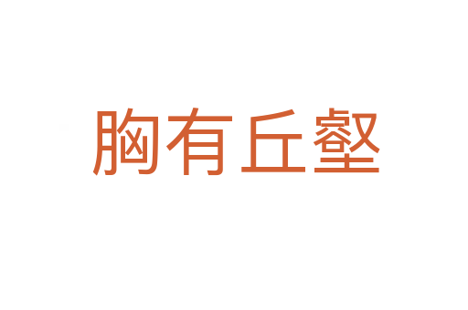 胸有丘壑